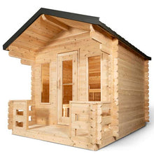 Dundalk LeisureCraft CT Wood Burning Georgian Cabin Sauna with Porch 6 Person | CTC88PW