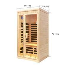 Deluxe version Plus One person Far infrared Hemlock Sauna room with LED colour lights | D0102HQACIU