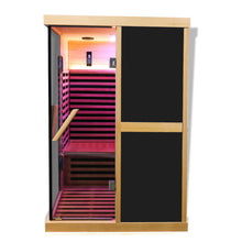 Hemlock V-shaped Two Person Far Infrared Sauna Room | D0102HRL552