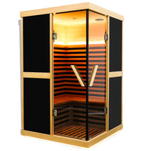 Hemlock V-shaped Two Person Far Infrared Sauna Room | D0102HRL552