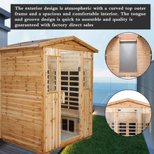 Old Fir Wood Far Infrared Outdoor Sauna Room For 3 To 4 Person | D0102XFJIN8