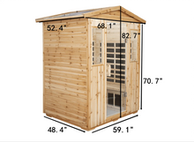 Old Fir Wood Far Infrared Outdoor Sauna Room For 3 To 4 Person | D0102XFJIN8