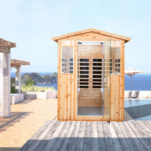 Old Fir Wood Far Infrared Outdoor Sauna Room For 3 To 4 Person | D0102XFJIN8