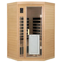 Low EMF Two Persons Hemlock Far Infrared Corner Indoor Sauna Room | D0102HQACJ7