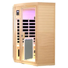 Low EMF Two Persons Hemlock Far Infrared Corner Indoor Sauna Room | D0102HQACJ7