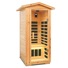 Old Fir Wood Far Infrared Outdoor Sauna Room For 1 Person | D0102XFJ0D2