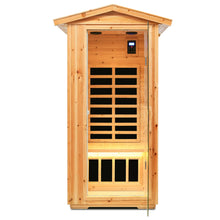Old Fir Wood Far Infrared Outdoor Sauna Room For 1 Person | D0102XFJ0D2