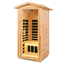 Old Fir Wood Far Infrared Outdoor Sauna Room For 1 Person | D0102XFJ0D2