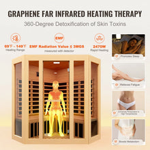 VEVOR Far Infrared Wooden Sauna Room Home Sauna Spa for 3 to 4 Person 2470W | D0102HAJFJX