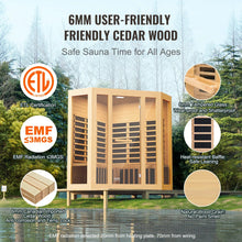 VEVOR Far Infrared Wooden Sauna Room Home Sauna Spa for 3 to 4 Person 2470W | D0102HAJFJX