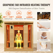 VEVOR Far Infrared Wooden Sauna Room Home Sauna Spa for 3 to 4 Person 2580W | D0102HS09Q8