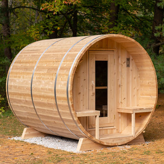 Dundalk Leisurecraft CT Electric Heated Serenity Barrel Sauna 4 Person | CTC2245E