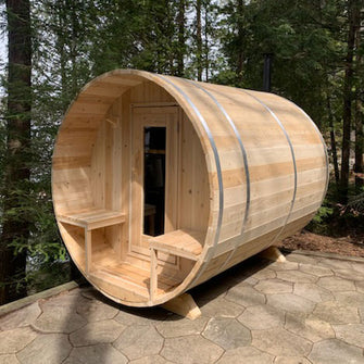 Dundalk Leisurecraft CT Wood Burning Serenity Barrel Sauna 4 Person | CTC2245W