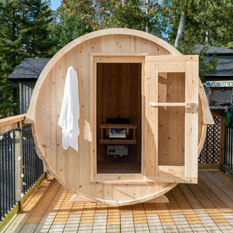 Dundalk Leisurecraft CT Wood Burning Harmony Barrel Sauna 4 Person | CTC22W