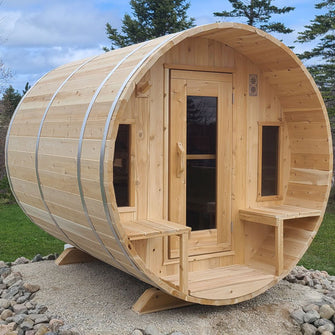 Dundalk Leisurecraft CT Electric Heated Tranquility MP Barrel Sauna 6 Person | CTC2345MPE