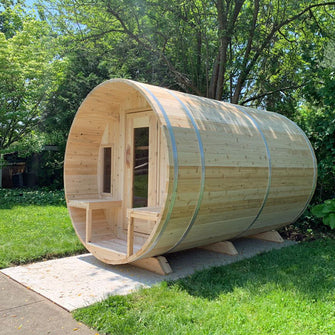 Dundalk Leisurecraft CT Wood Burning Tranquility MP Barrel Sauna 6 Person | CTC2345MPW