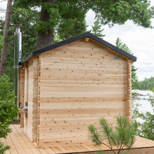 Dundalk LeisureCraft CT Wood Burning Georgian Cabin Sauna with Porch 6 Person | CTC88PW