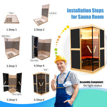 Hemlock V-shaped Two Person Far Infrared Sauna Room | D0102HRL552