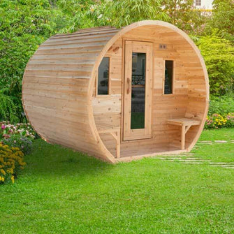 Dundalk Leisurecraft CT Electric Heated Elation Barrel Sauna 4 Person | CTC2424E