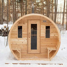 Dundalk LeisureCraft CT Wood Burning Elation Barrel Sauna 4 Person | CTC2424W