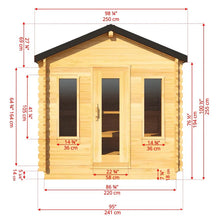 Dundalk LeisureCraft CT Wood Burning Georgian Cabin Sauna 6 Person | CTC88W