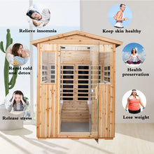 Old Fir Wood Far Infrared Outdoor Sauna Room For 3 To 4 Person | D0102XFJIN8