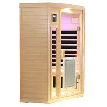 Low EMF Two Persons Hemlock Far Infrared Corner Indoor Sauna Room | D0102HQACJ7