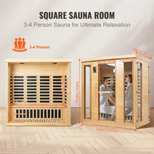 VEVOR Far Infrared Wooden Sauna Room Home Sauna Spa for 3 to 4 Person 2580W | D0102HS09Q8